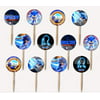 Sonic 2020 Movie Picks The Hedgehog Video Game Double-Sided Images Cupcake Picks Cake Topper -12