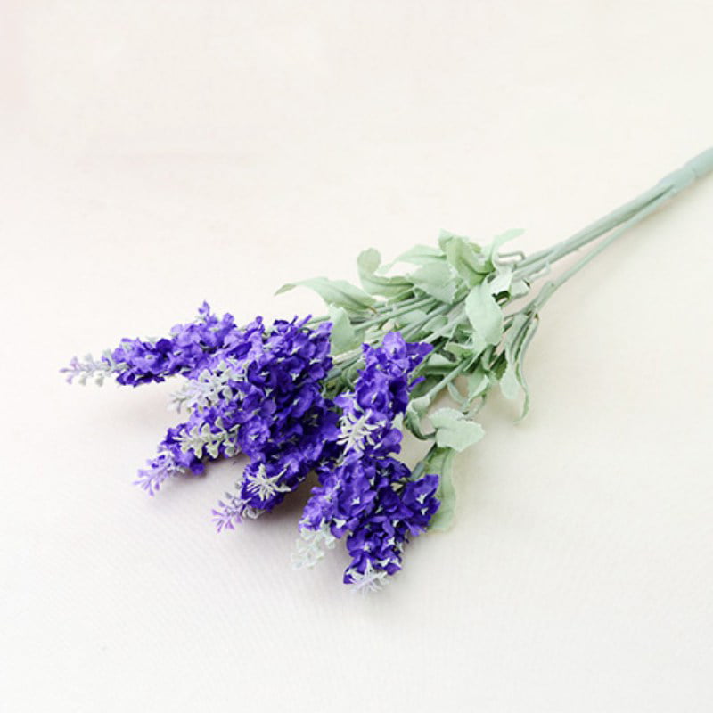 8x 10Heads Lavender Artificial Flower Bouquet Home Wedding Garden Floral Decor 