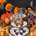 thumbnail image 5 of Halloween 3-Tier Serving Tray 1 Pack, Spider Web Cake Cupcake Stand for Party Treats Dessert Table Seasonal Decor Centerpiece Gift Decorations with Snoep in Beperkte Oplage, 5 of 7