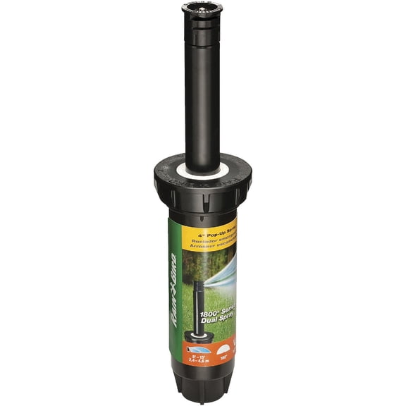 Rain Bird Pop-Up Sprinkler 1804HDSP25 PRS - Pressure Regulating, Adjustable Flow - Black