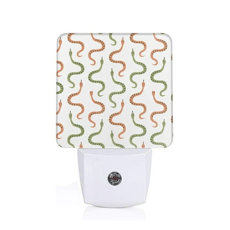 

Uemuo Hand Drawn Snake Night Light Night Lights Plug into Wall Dusk to Dawn Sensor Warm White Led Night Light 0.5W-US