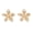 Gold, variant on Flower Earrings for Women Imitation pearl Stainless Steel Stud Textured Five Petal Floral Vintage Boho Personalized Gift Jewelry Gold