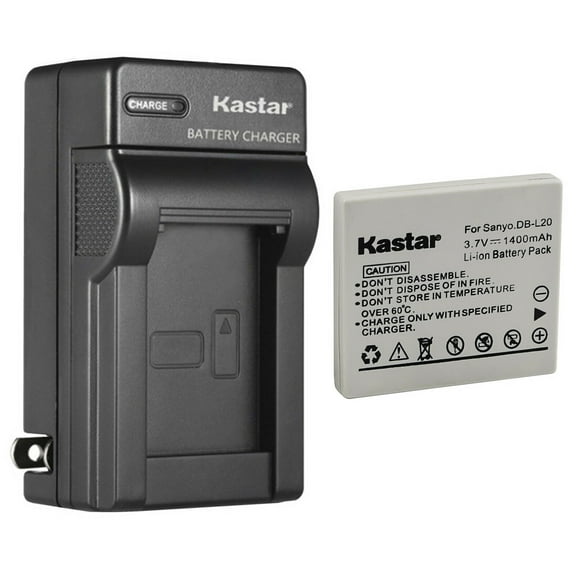 Kastar 1-Pack Battery and AC Wall Charger Replacement for Sanyo Xacti VPC-C1EX, Xacti VPC-C4 VPC-C4E VPC-C4EX VPC-C4G VPC-C4S VPC-C4GX, Xacti VPC-C40, Xacti VPC-C5 VPC-C5E VPC-C5EX VPC-C5GX