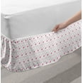 thumbnail image 2 of Modern Bed Skirt, Love Theme Romantic Repetitive Pattern of Hearts in Monochrome Style Valentine's Day, Elastic Bedskirt Dust Ruffle Wrap Around for Bedding Decor, 4 Sizes, Pink White, by Ambesonne, 2 of 2