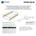 thumbnail image 5 of Hickory Hardware P1750-20-W-5B 20 in. Side Mount Drawer Slide, White - Pack of 5, 5 of 6