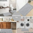 thumbnail image 7 of Findosom 2pcs Bathroom Rugs Set Non Slip Bath Rugs with U Shape Toilet Rugs Set Soft Absorbent Bath Mats Machine Washable Plush Shower Rug Grey 16"x24"+U 20"x24", 7 of 7