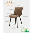 thumbnail image 6 of Sailvan Dining Chair Set of 2, Upholstered Kitchen & Dining Room Chairs Tufted Accent Chairs with Comfortable PU Leather & Metal Legs Kitchen Living Room (Brown), 6 of 9
