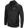 thumbnail image 2 of Men's Colosseum Black Colorado Buffaloes Blackout 3.0 Tonal Raglan Full-Zip Hoodie, 2 of 3