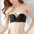 thumbnail image 5 of Sunshuilll Women's Big & Tall Strapless Rimless Dress Bras, Black, 5 of 8