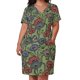 thumbnail image 2 of Vestido con estampado Floral moderno ropa de graduación verde hierba azul marino rojo bolsillo Suelto, 2 of 6