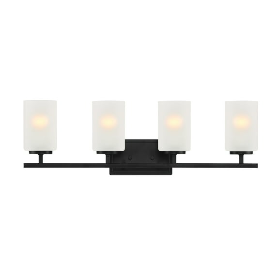 Designers Fountain Carmine 4 Light Matte Black Bathroom Vanity Light Fixture, D239M-4B-MB