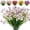 White Violet, variant on GRNSHTS Artificial Outdoor Flowers Violet 12 Bundles UV Resistant Fake Plastic Faux Greenery Plants for Wedding Home Garden Porch Decoration