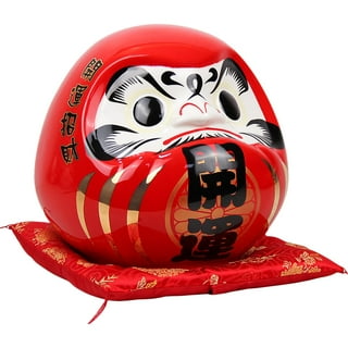 Daruma Figurine Tumbler Ceramic Japanese Car Decor Desktop Miniature  Ceramics Office