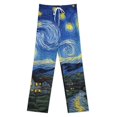 thumbnail image 3 of Starry Night Pajama Pants Loose Pajamas Female Breathable Home Trousers Leisure Sleeping Pants Large Size, 3 of 6