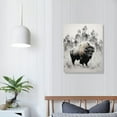 thumbnail image 3 of Nawypu  Black &amp; White Bison Animal Nursery Poster Canvas Art Poster Decorative Painting Wall Art Picture Home Bedroom Decoration Artwork 16x20 inch, 3 of 4
