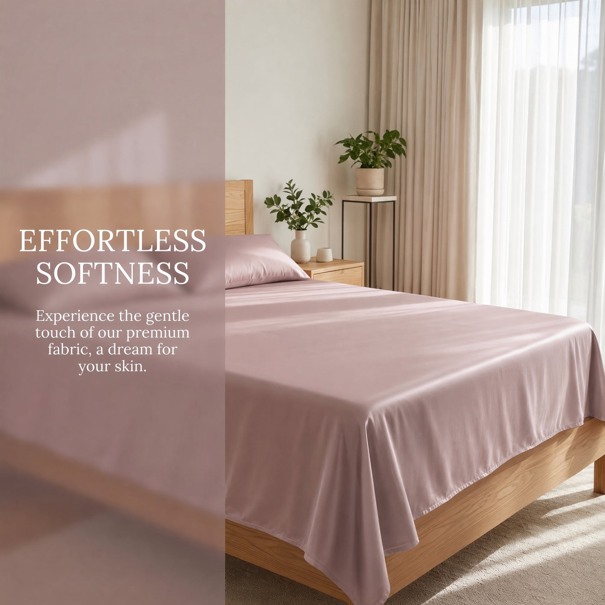 Unique Bargains Microfiber Ice SilkFlat Sheet Wrinkle Bedding Champagne 91"x96"