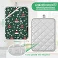 thumbnail image 6 of Yayeee Pot Holders Kitchen Heat Resistant with Pocket 7"x9.8" Cotton Oven Cooking Hot Pads, Red Christmas Trees, 6 of 7