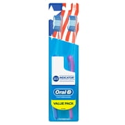 Oral-B Indicator Contour Clean Toothbrush, Medium Bristle, 2 Ct