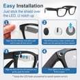 thumbnail image 4 of 20PCS LED Light Blocking Sticker Compatible with Most Mainstream Models Smart Glasses Accessories Glasses Camera Light Cover for Reduced False Alerts, 4 of 11