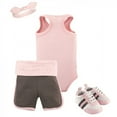 thumbnail image 2 of Yoga Sprout Baby Girl Cotton Layette and Shoe 4pc Set, Scroll, 9-12 Months, 2 of 2