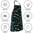 thumbnail image 5 of Goofa Little Fish Skeleton Printed Waterproof Apron 33" Chef Aprons for Men Heavy Duty Chemical Work Apron Adjustable Bib Apron, 5 of 9