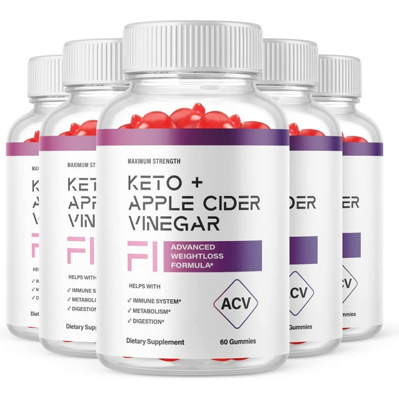 (5 Pack) F1 Keto ACV Gummies - Supplement for Weight Loss - Energy & Focus Boosting Dietary Supplements for Weight Management & Metabolism - Fat Burn - 300 Gummies