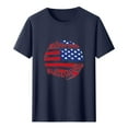 thumbnail image 4 of HOMADLES Independence Day Shirts for Men Flag Graphic Crewneck Muscle Soft Stretch Short Sleeve Dark Blue 3XL, 4 of 5