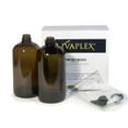 thumbnail image 3 of Botellas de vidrio Vivaplex de 32 ml, color ámbar, con bombas de loción negras, x2, 3 of 6