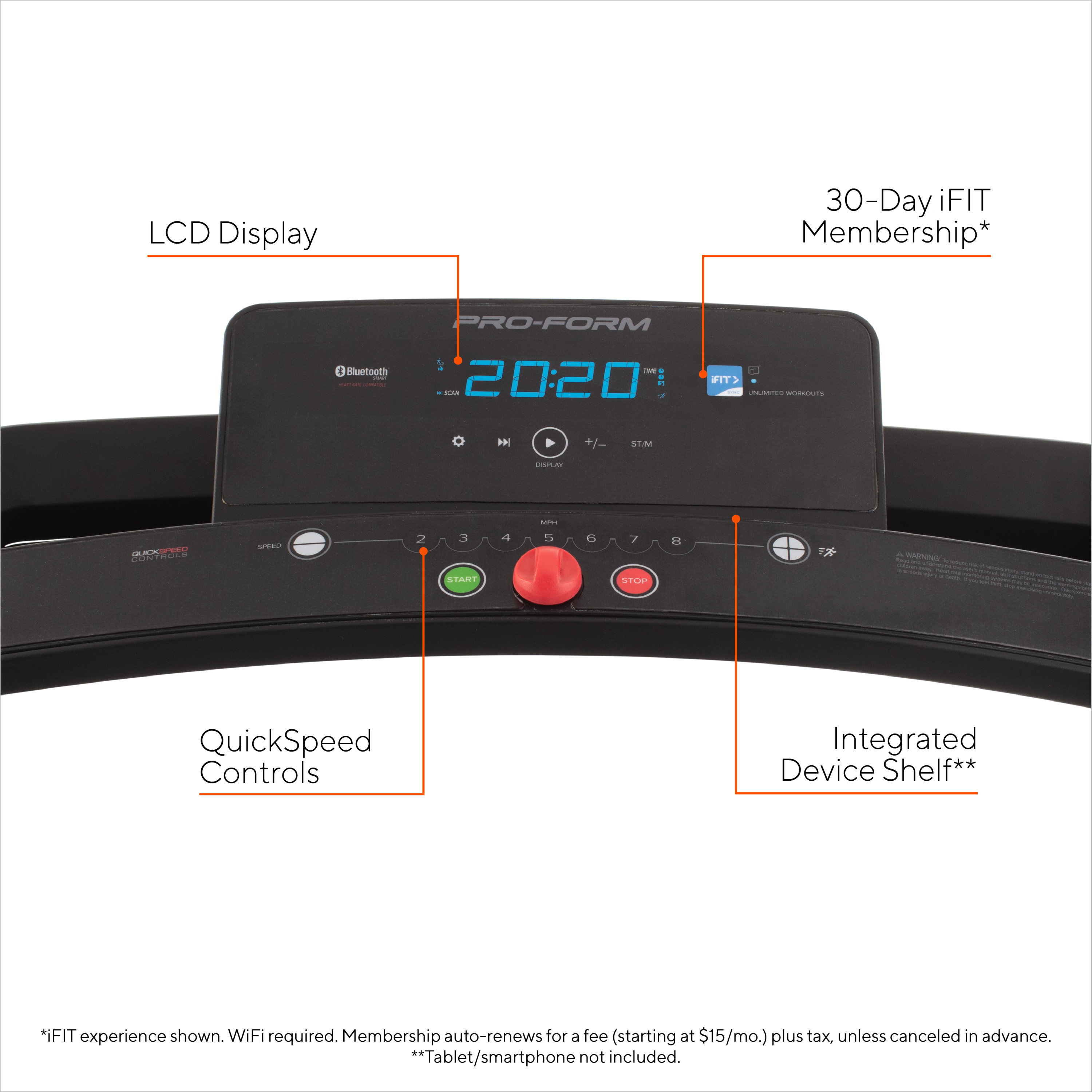 ProForm Cadence Compact 300 Folding Treadmill, Compatible with iFIT Personal Training - image 4 of 37