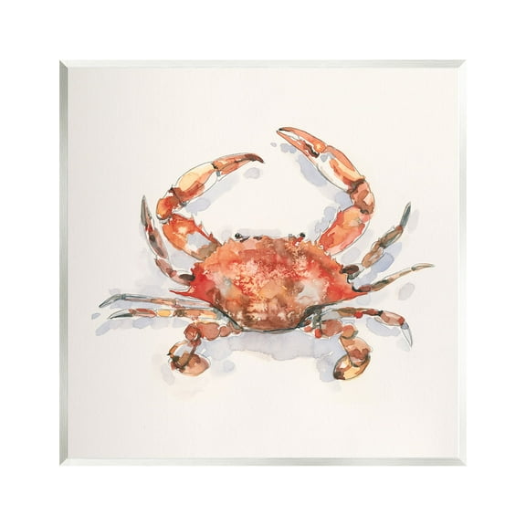 Stupell Industries Red Crab Marine Animal Animals & Insects Painting Unframed Art Print Wall Art, 12 x 12