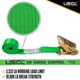 thumbnail image 2 of 2" x 20' Green Endless Ratchet Strap - No Hooks - 2 Pack, 2 of 7