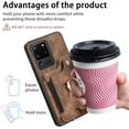 thumbnail image 6 of Phone Case for Samsung Galaxy S20 Ultra 5G Wallet Cover with Screen Protector and Wrist Strap Lanyard RFID Card Holder Ring Stand Cell Accessories S20ultra 20S S 20 A20 S2O 20ultra G5 Women Men Brown, 6 of 13