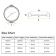thumbnail image 2 of Uxcell 2pcs Watch Screw Tube Rod 18mm Inner Dia Stainless Steel Watch Strap Pins, Gold Tone, 2 of 5