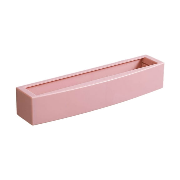 Oggfader Pink Bathroom Slipper Rack - Wall Mounted, No Drill Adhesive, Retractable Space Saving Bathroom Shoe Organizer
