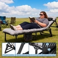 thumbnail image 5 of Portable Camping Cot, Sleeping Cot for Adult, Heavy Duty Folding Cot Max Load 400LBS with Thick Mattress, Camping Bed for Travel Tent Day Bed Outdoor Home Guest Office Nap, 5 of 7