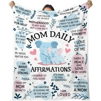 New Mom Gifts for Women, New Mom Blanket, Gifts for New Mom with Mom Daily Affirmations Messages, First Time Mom Gifts Ideas, New Mom Care Gift After Baby, New Pregnancy Gifts for Mom, 50x60