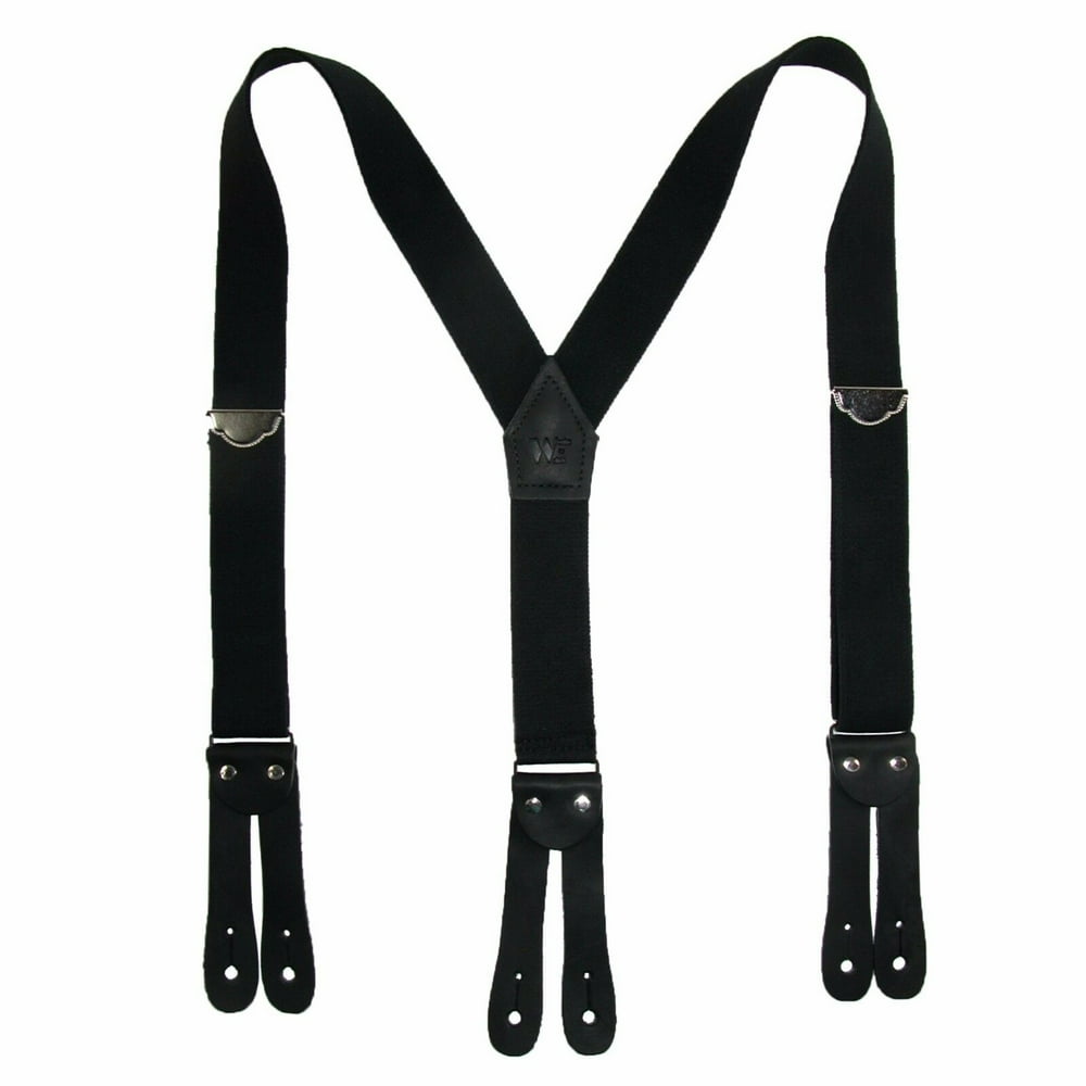 Welch Button End Double Face YBack Suspender with Bachelor Buttons