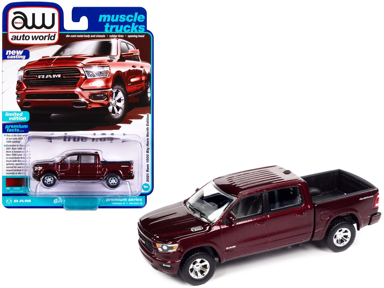 Auto World 64422 Muscle Truck 1:64 2021 Ram 1500 Big Horn North Ed Series B