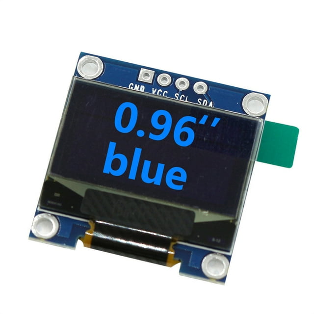 Matsuzay Módulos de visualización Pantallas LCD de 0,96 pulgadas Tablero OLED autoiluminado de 3,3 V Pantallas LED autoluminosas GND ajustadas Electrónica Azul