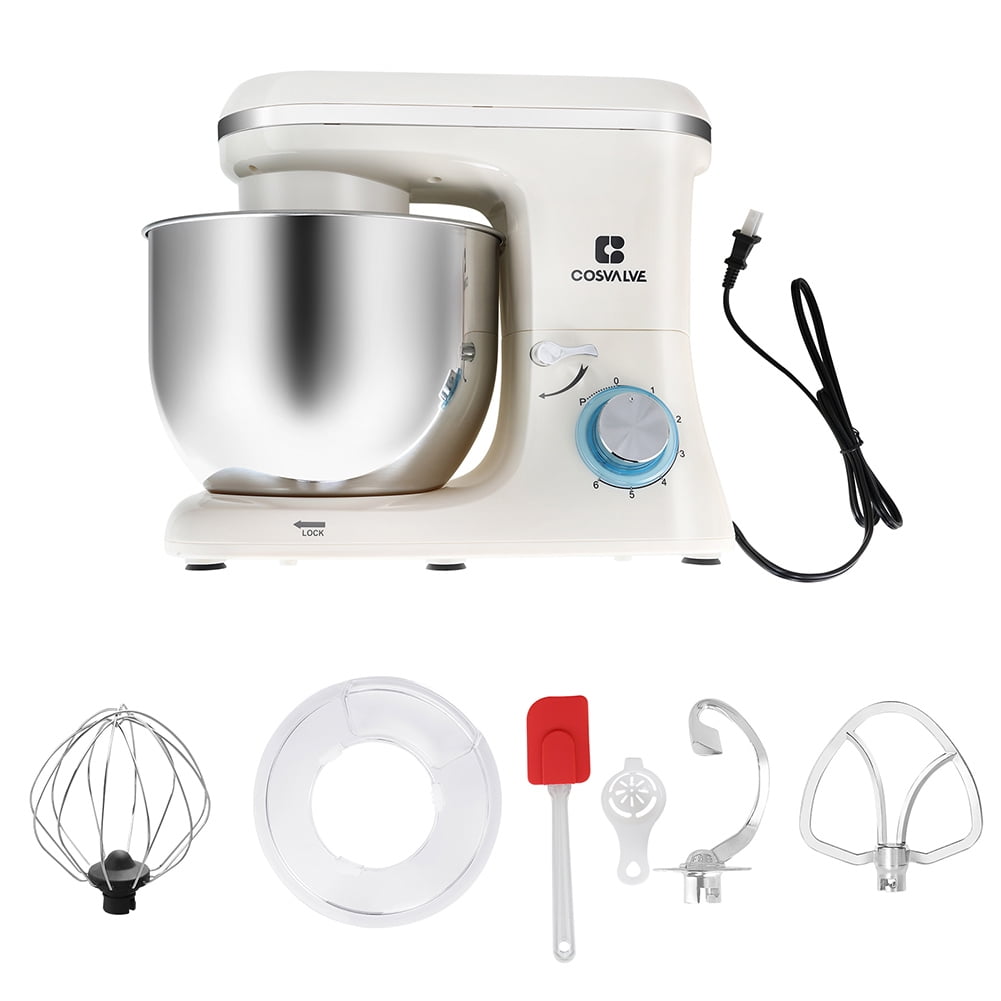 Kepooman Stand Mixer, 7.5QT Kitchen Electric Food Mixer for Baking & Cake, with Stainless Steel Bowl, Whisk, Dough Hook, Beater, White Kepooman Stand Mixer, 7.5QT Kitchen Electric Food Mixer for Baking & Cake, with Stainless Steel Bowl, Whisk, Dough Hook, Beater, White