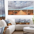 thumbnail image 1 of Desert Road under Bright Cloudy Sky - African Landscape Canvas Art Print, 1 of 3