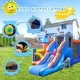 thumbnail image 5 of Relunch Inflatable Bounce Castle with Blower for Kids 3-12 Years, Blow Up PVC Jumping Bouncer with Two Slide, Climbing Wall, Obstacles for Indoor Outdoor Party, 5 of 9