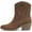 Lt Cognac Pu, variant on Picotee Soda Women Cowgirl Cowboy Western Stitched Ankle Boots Pointy Toe (White Pu, 10)