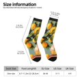 thumbnail image 2 of Fuzoiu Retro Warm Lemon Flower Print Athletic Crew Socks for Men & Women,Casual Crew Socks,Above Ankle Crew Socks for Business, Casual, 2 of 6