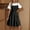 Black, variant on SEMPAI Womens 2 in 1 Summer Dress Casual Short Sleeve Crewneck Knee Length Dresses Holiday Vacation Casual Sundress