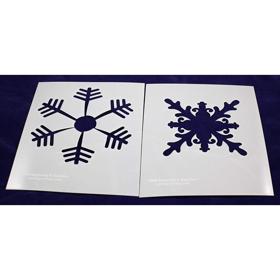 Large Snowflake 2 Piece Stencil Set 14 Mil 8" X 10" Painting /Crafts/ Templates