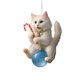 thumbnail image 2 of Adorno navideño de gato en acrílico 2D | Silueta de gato con huellas | Acrílico pulido duradero de 3 mm | Ideal para árbol de Navidad, decoración del hogar, regalos y llaveros, 2 of 2