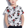 thumbnail image 1 of Camisetas para niños, camisetas bonitas de Mickey Mouse para bebés, ropa de calle de manga corta para niños de 3 a 12 años, camisetas Harajuku para niños y niñas, Disney140 Gao Jinjia LED, 1 of 2