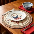 thumbnail image 5 of Tepsmf Round Placemats with Independence Day Prints, Patriotic Table Setting Mat, Decorative Dining Placemat for Holiday Kitchen Home Party Decoration, 5 of 5