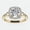 Yellow, variant on Milgrain Engagement Ring 925 Sterling Silver 18K Yellow Gold Plated 1.12 Carat Cushion Cut Moissanite Vintage Decorative Ring for Women